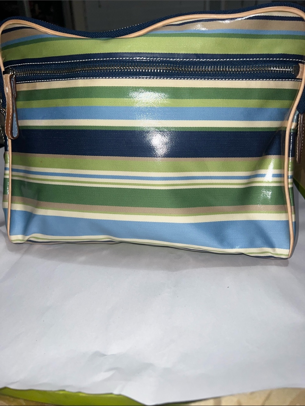 VTG Coach Hampton Watercolor Stripe iPad Tablet Case Tech Sleeve 5026